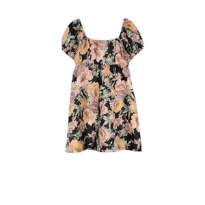 NWT Aqua for Bloomingdales Girls Jacquard Floral Dress Fall Winter Thanksgiving